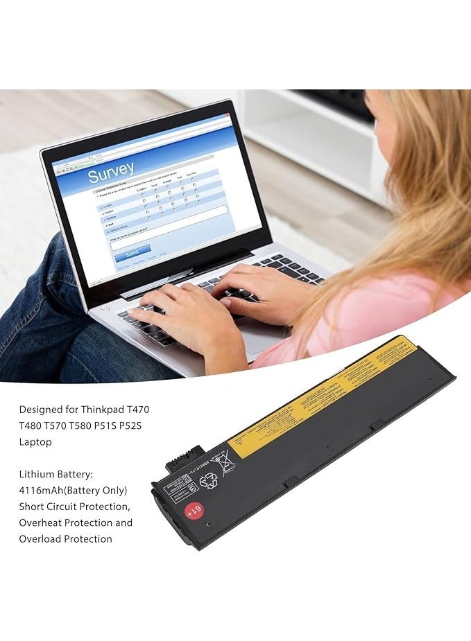 Replacement for //Le.novo'' ThinkPad T470 T480 T570 T580 P51S P52S – Lithium-Ion battery for easy installation and reliable power. - Image 3